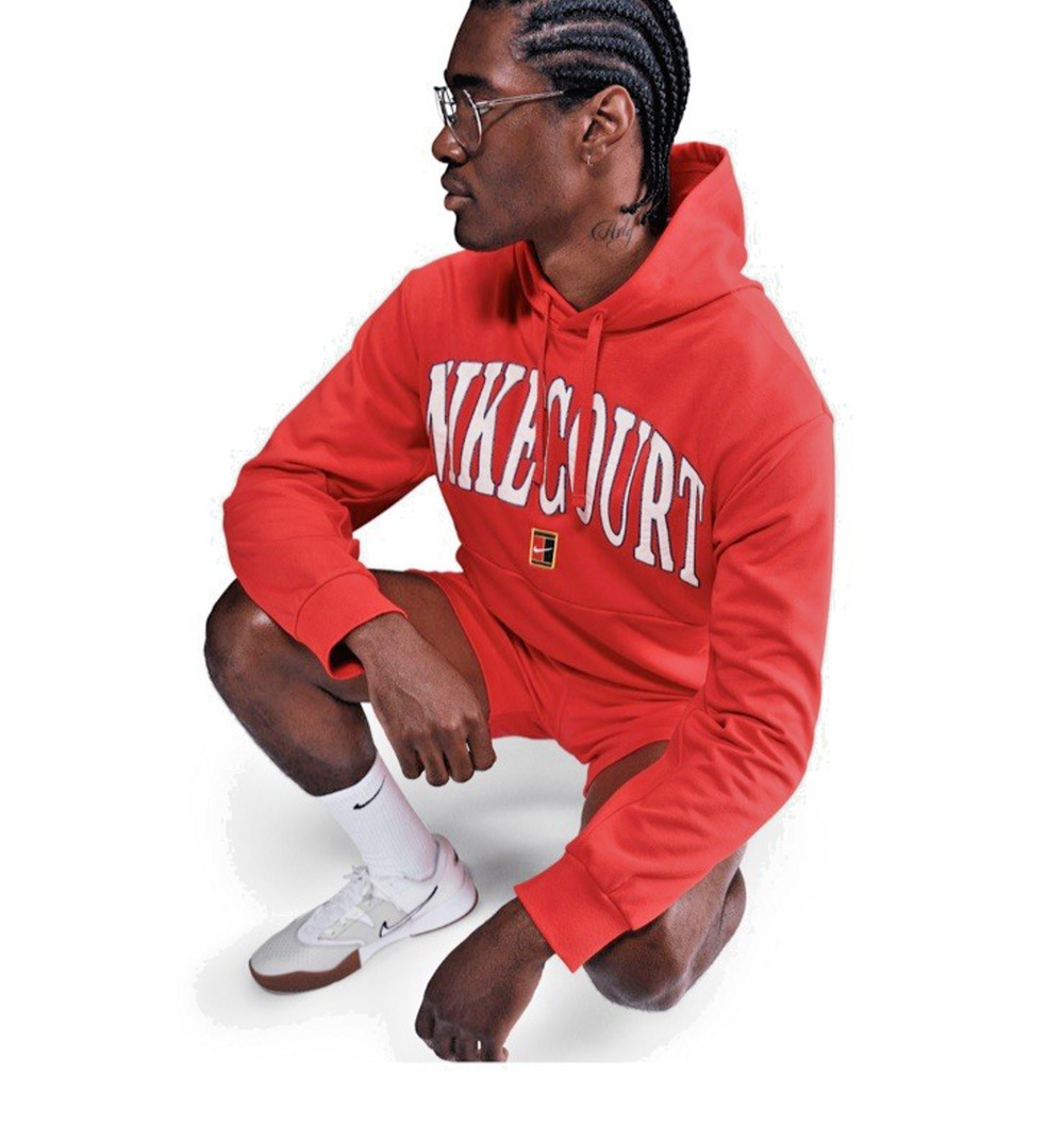 Nike NikeCourt Court Men's light crimson Graphic Pullover Hoodie new with tags